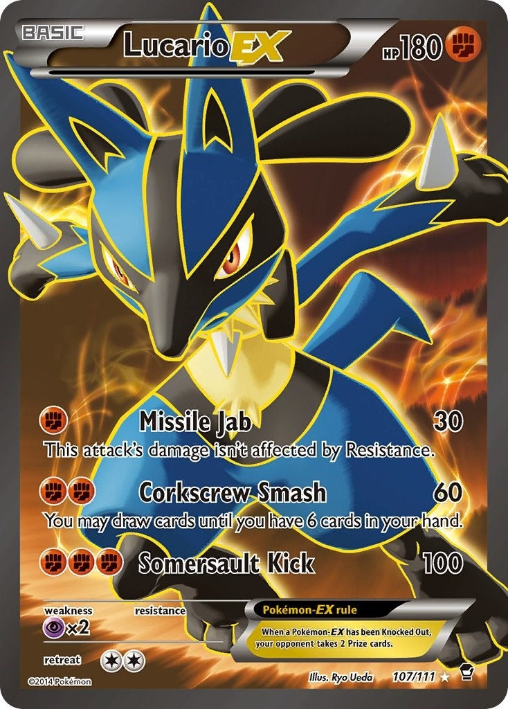Image for Lucario EX (107 Full Art) (107/111) (FFI) - Pokemon
