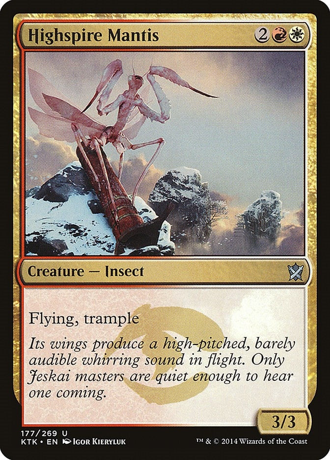 Image for Highspire Mantis (177) (Khans of Tarkir) - Magic: The Gathering