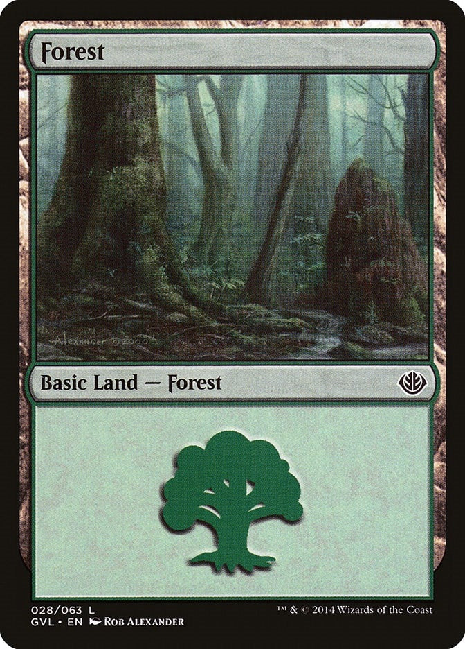 Image for Forest (028) (GVL) (28) (Anthology) - Magic: The Gathering