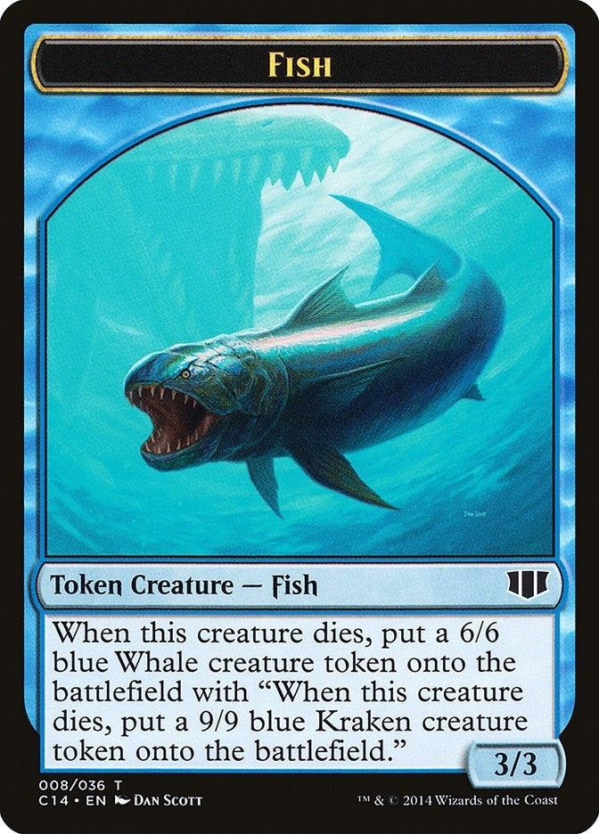 Image for Fish // Zombie (011) Double-Sided Token (8 // 11) (Commander 2014) - Magic: The Gathering