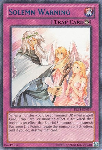 Image for Solemn Warning (Blue) (DL18-EN019) (DL) - YuGiOh