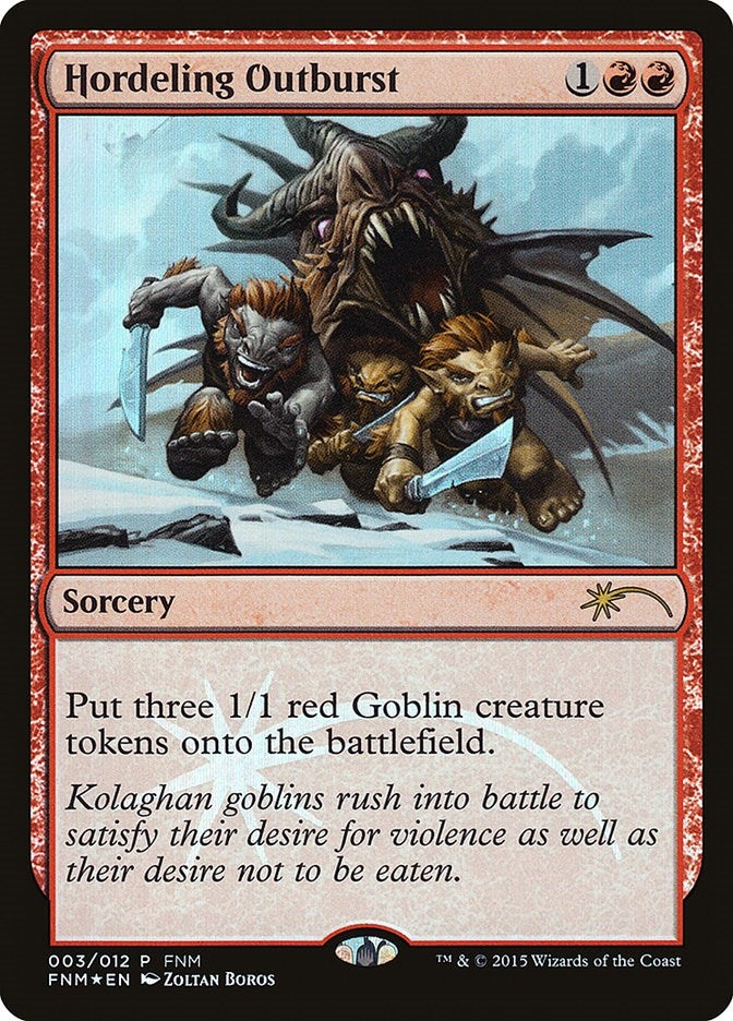 Image for Hordeling Outburst (3) (FNM Promos) - Magic: The Gathering