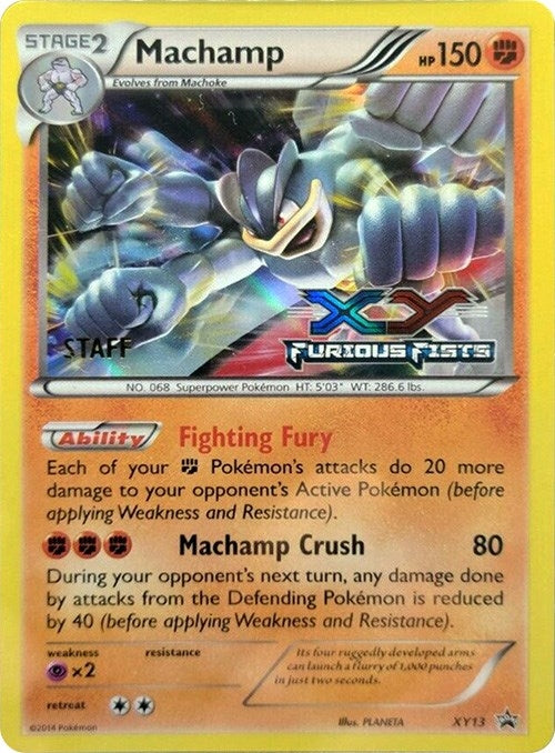 Image for Machamp - XY13 (Prerelease) [Staff] (XY13) (PR) - Pokemon