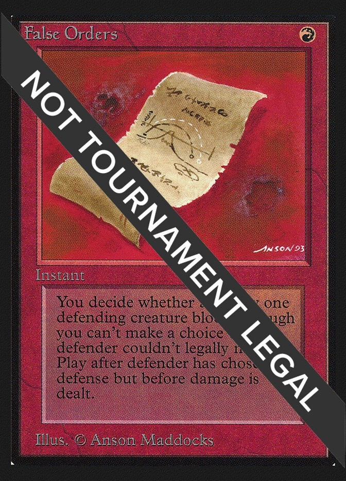 Image for False Orders (IE) (International Edition) - Magic: The Gathering